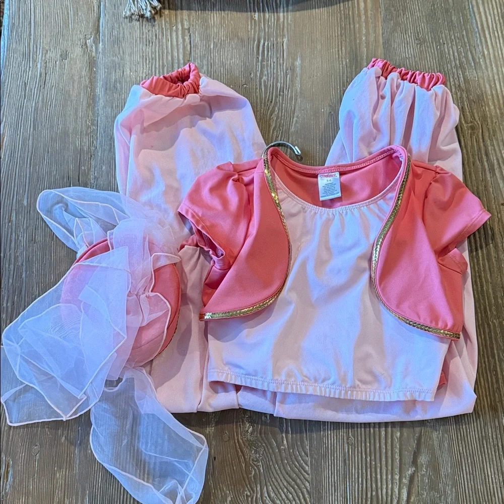 Gymboree 5/6 Halloween pink /peach Genie Princess Costume & hat